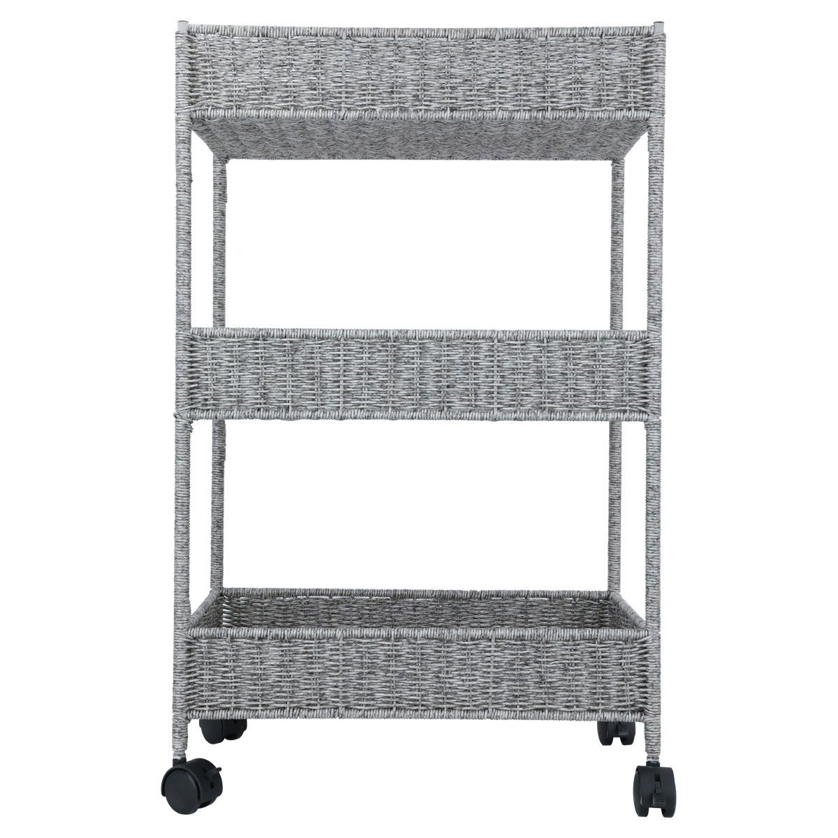 Al Saif Gallery Wicker Food Cabinet, 3 Shelves, 77.5X33X52 Cm - Gray product image 1