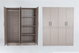 خزانة ملابس خشب MDF، 54×160×200 سم 4 ابواب - بيج product image 3