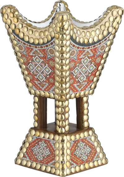 مبخرة حايلي مزيك سوري خشب، 13x13x25 سم، قاعدة - متعدد الألوان product image 2