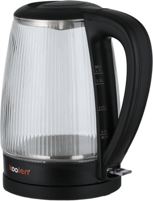 غلاية كهربائية كولن، 2200 واط، 1.7 لتر، زجاج مزخرف ، 800102062 - اسود شفاف product image 2