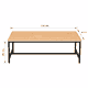 طقم طاولات خشب MDF و معدن، 5 قطع - اسود بني product image 2