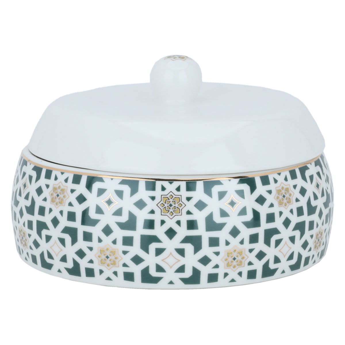 Al Saif Gallery porcelain plate, with lid - white product image