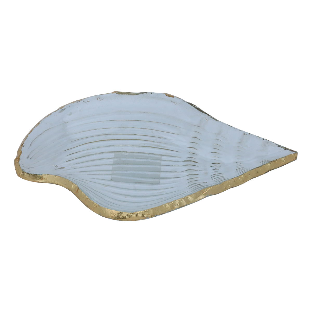 صحن حلا مسطح زجاج السيف غاليري، 23×16.5×2.5 سم، ورق شجر - شفاف product image 2