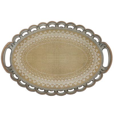 طوفرية تقديم بلاستيك السيف غاليري، 45×32×2 سم - ذهبي product image 1