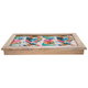 Al Saif Gallery porcelain serving tofir, 20x12x10 cm, green wood with legs - brown product image 6