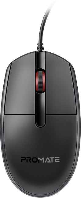 ماوس سلكي بلاستيك روميت،دقة 1200 نقطة، سلك 150 سم - أسود product image