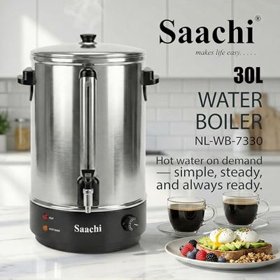 غلاية كهربائية ساتشي، 2000 واط، 30 لتر، NL-WB-7330-ST - فضي اسود product image 5
