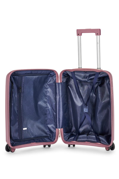 طقم شنط سفر بولي بروبيلين ليمرا، 3 مقاسات، 4 عجلات، بزاوية 360 درجة، LMA-PP513 - روزجولد product image 6