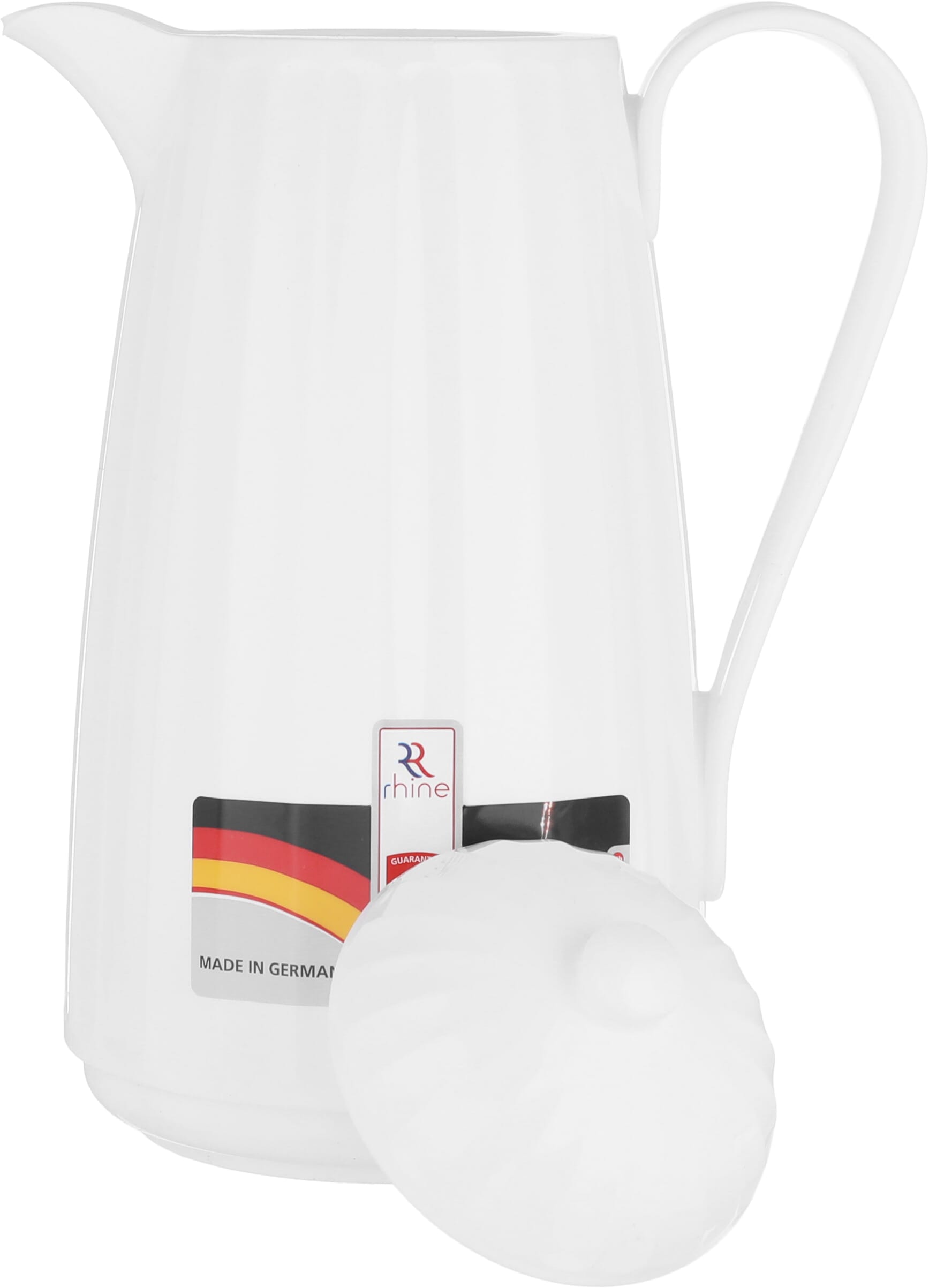 ترمس الراين، 1 لتر، حافظة داخلية زجاج حراري، هيكل خارجي بلاستيك - ابيض product image 4