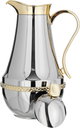 Al Saif Gallery Nouf thermos set, 0.7 / 1 liter, 2 pieces, thermal glass inner shell, stainless steel outer shell - silver gold product image 10