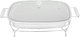 Wahj Al Masa Ceramic Heater, 12.5 Inch, Double Square, Base - Silver White product image 1