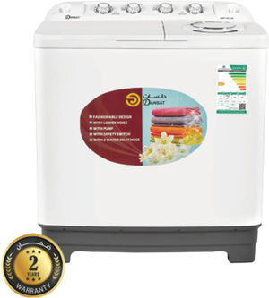 Dansat DWT1221LW Top Load Washing Machine, 8.5 kg, 1450 RPM, Twin Tub - White product image 2