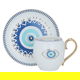 طقم بيالات بورسلان السيف غاليري، 12 قطعة - ابيض ازرق product image 1