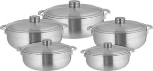 طقم قدور الومنيوم مايرولكس، مسطحة، 5 قطع - فضي product image 2
