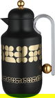 Al Saif Gallery Kkozami Thermos, 1 Liter, Glass Interior, Transparent Handle, Push-Button Lid - Black And Gold product image 1