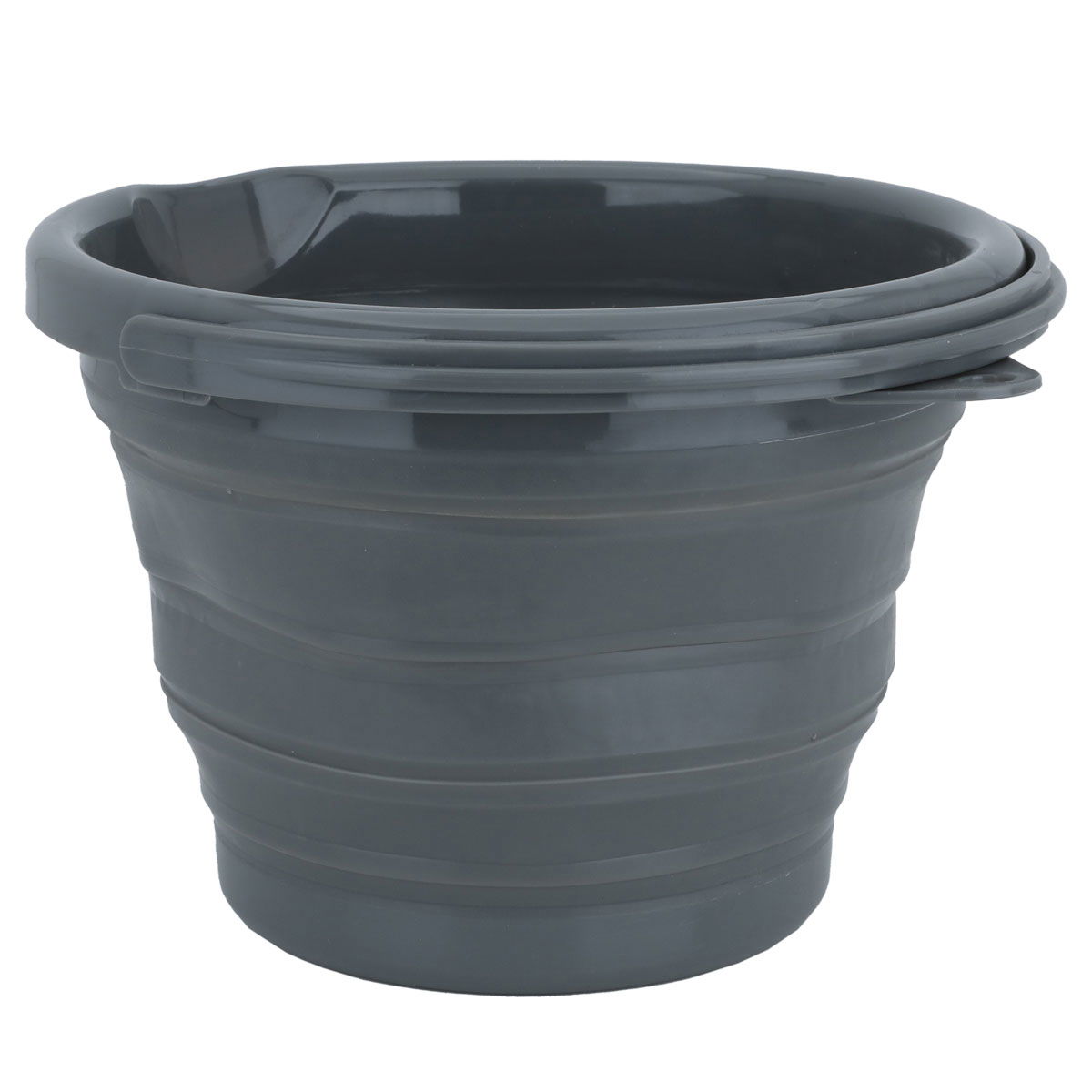 Al Saif Gallery Silicone Gray Pail, 5 Liter, Collapsible - Grey product image