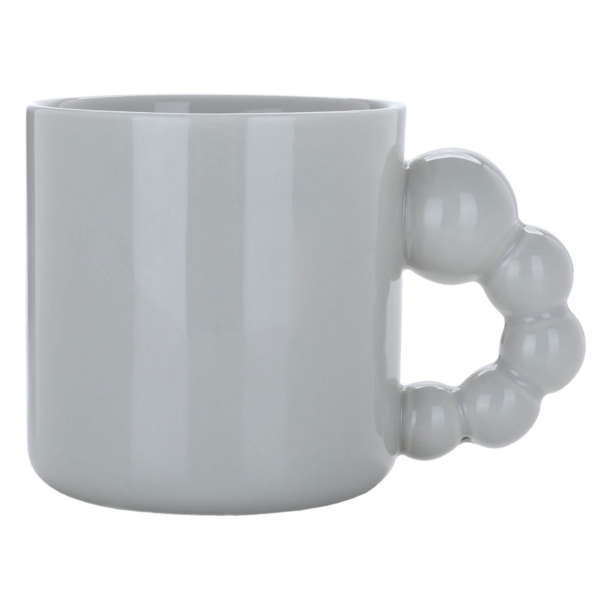 Al Saif Gallery porcelain mug, 400 ml, large, ball handle - grey product image 1