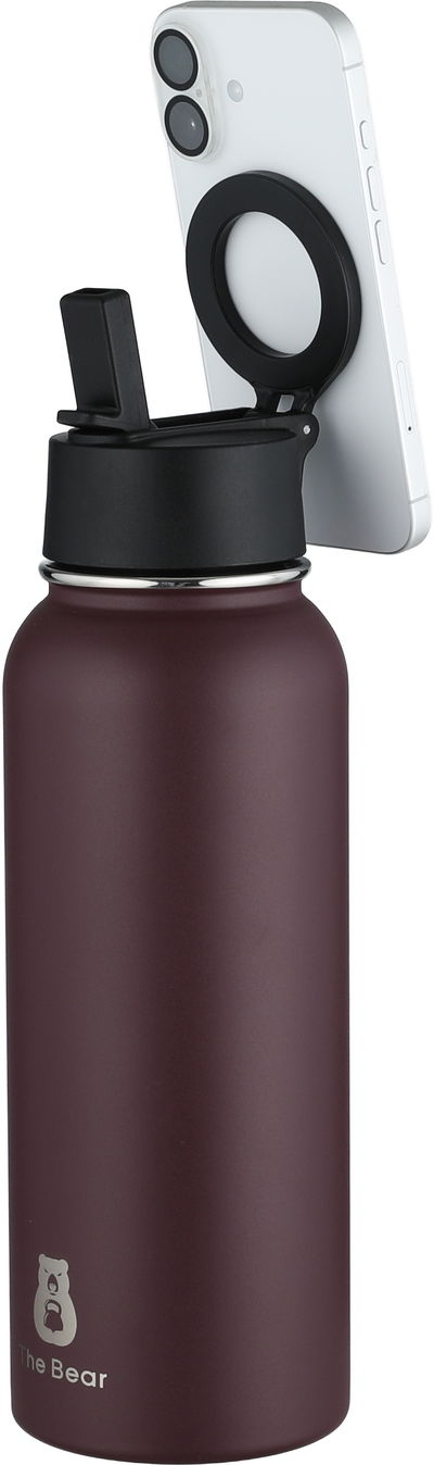 كوب حافظ للحرارة ستانلس استيل ذا بير، 1.2 لتر- عنابي product image 5