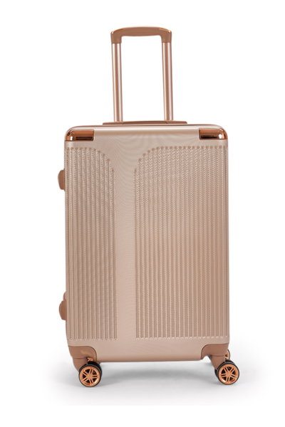 طقم شنط سفر ABS ليمرا، 4 مقاسات، 4 عجلات، بزاوية 360 درجة، OT-501862 - ذهبي product image 4