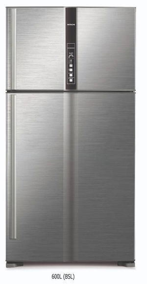 ثلاجة هيتاشي، 600 لتر، 21.2 قدم، 2 باب، فريزر علوي، R-V805PS1KV-1BSL - فضي product image 2
