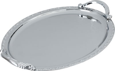 Al Saif Gallery Stainless Steel Serving Set, 3 Pieces, Oval, Silver Handles product image 2
