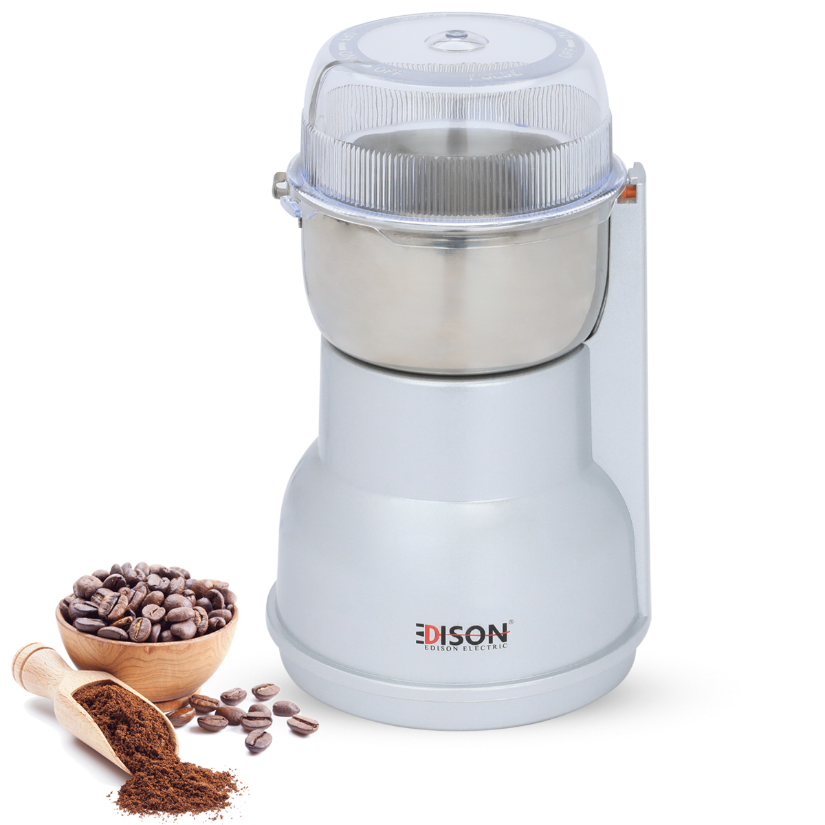 Edison Coffee Grinder, 250 Watt - Silver White product image