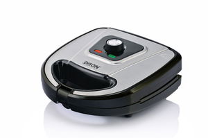 سخان ساندويتش 3×1 إديسون، 750 واط، 3 ألواح، JS-803A - أسود فضي product image 10