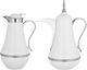 Al Saif Gallery Nouf thermos set, 0.7 / 1 liter, 2 pieces, thermal glass inner container, stainless steel outer shell - silver white product image 1