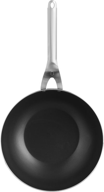 مقلاة ووك استيل هاشيفر، يد استيل، 30 سم - فضي product image 3
