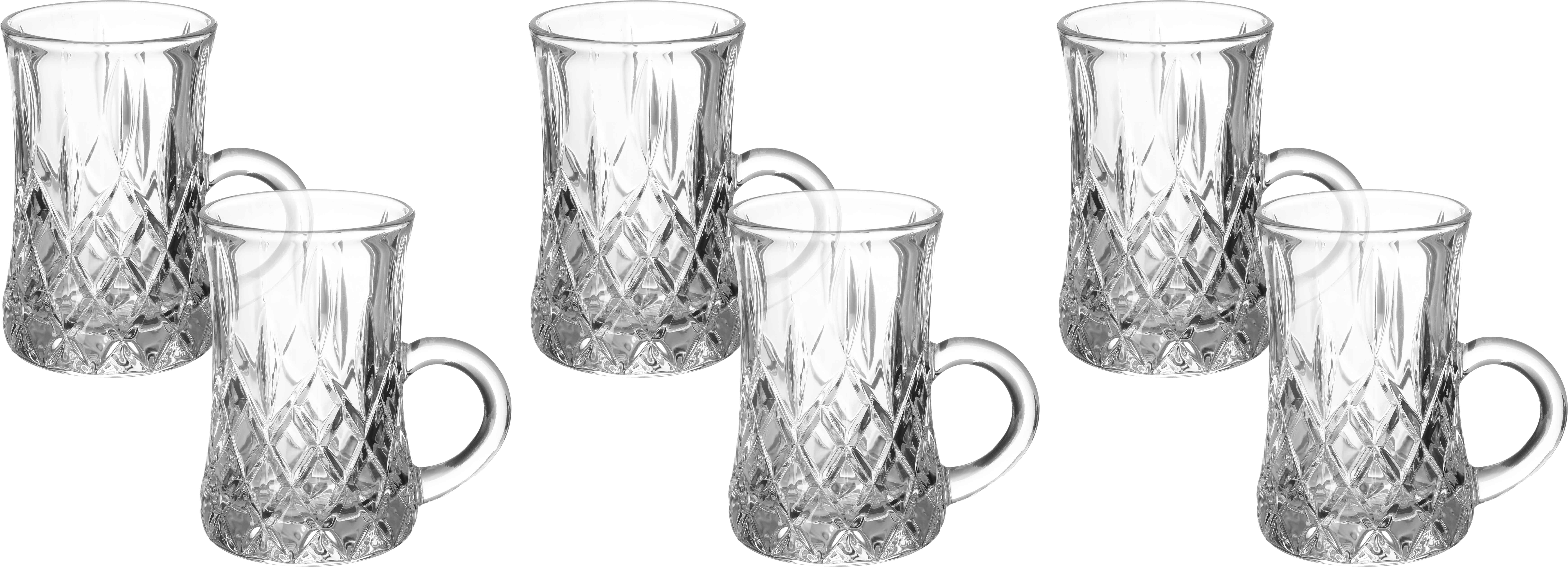 Al Saif Gallery Max glass beads, patterned, 6 pieces - clear product image
