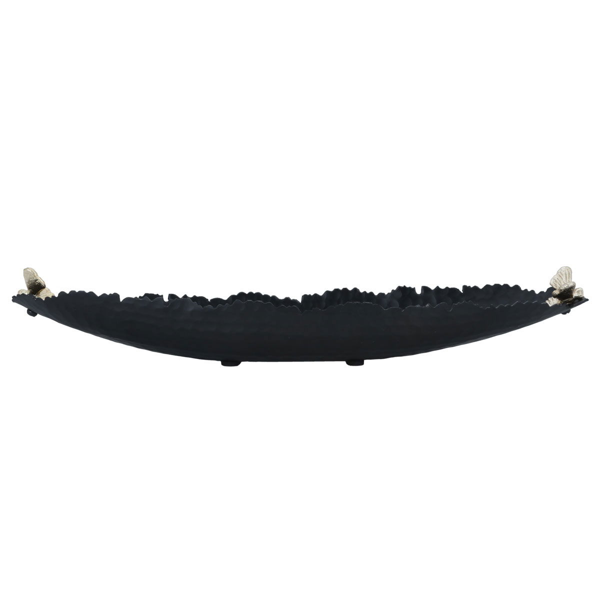 Al Saif Gallery porcelain serving plate, 20 x 20 cm, gold-black butterfly product image 2