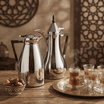 Al Saif Gallery Maha Steel thermos Set, 1 Liter, 2 Pieces - Silver product image 10