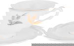 Alsaif Gallery Porcelain Dinner Set, 166 Pieces, Gold Engraving - White product image 4