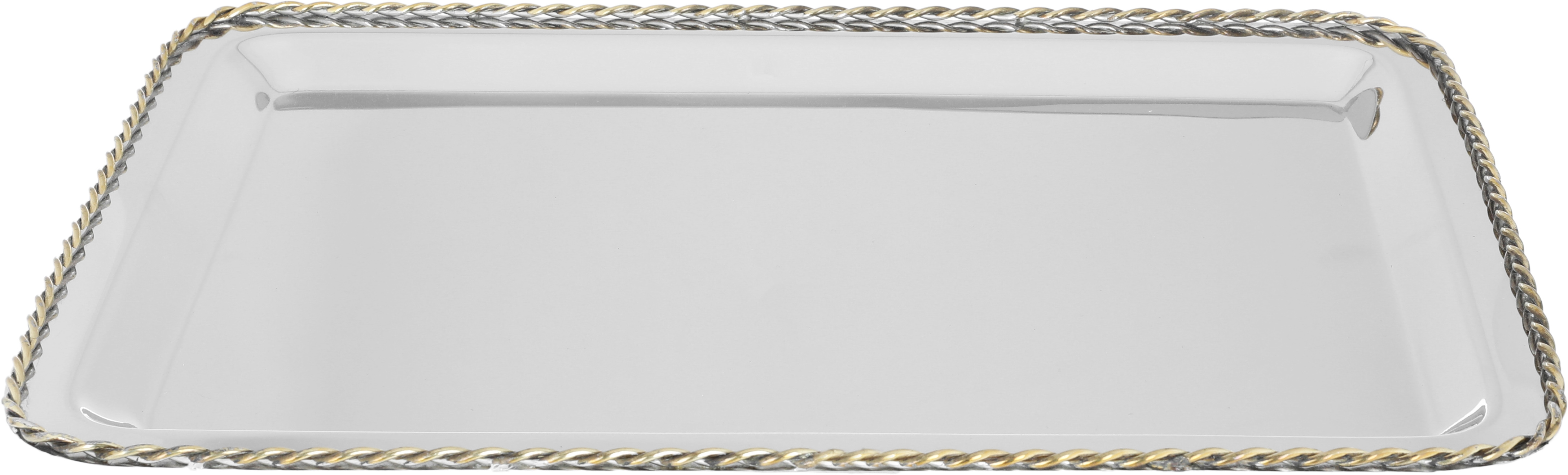 صينية تقديم أستيل السيف غاليري، 40×28×2 سم، مستطيل - فضي product image