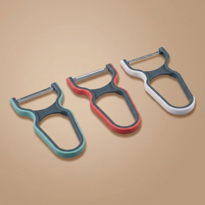 Excellent Houseware 3-Piece Plastic Steel Vegetable Peeler Set - Color product image 1