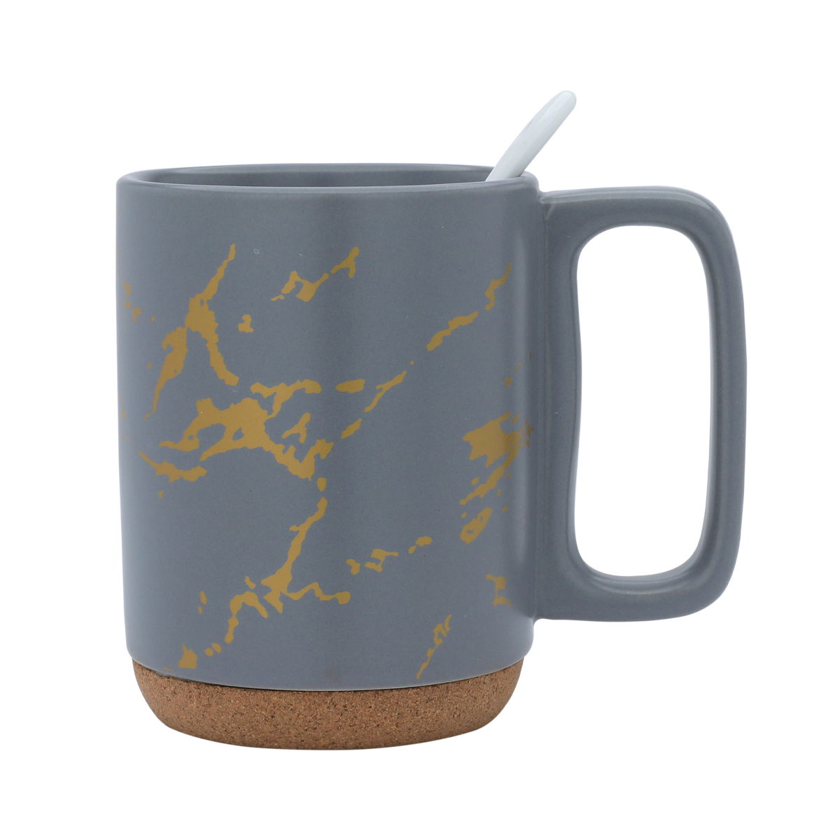 Al Saif Gallery Porcelain Mug, 300ml, Spoon - Gray product image 1