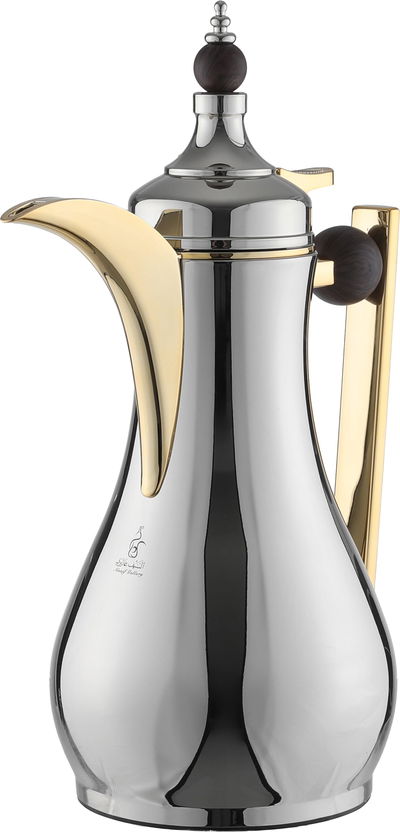 طقم ترامس ألاء السيف غاليري، 1 /1لتر، قطعتين، حافظة داخلية زجاج حراري، يد خشبي، ضغاط - فضي product image 2