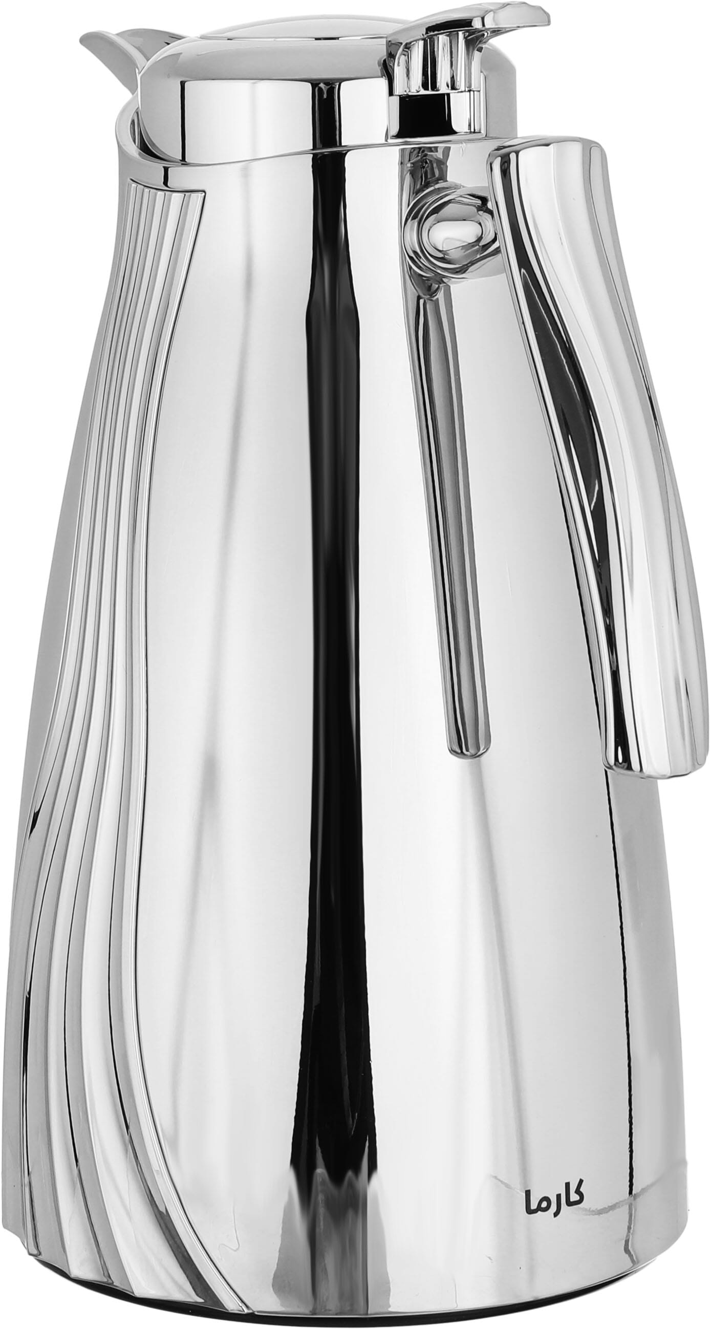 Al Saif Gallery thermos set, 2 pieces, 1 liter, glass inner container, plastic outer shell - silver product image 2