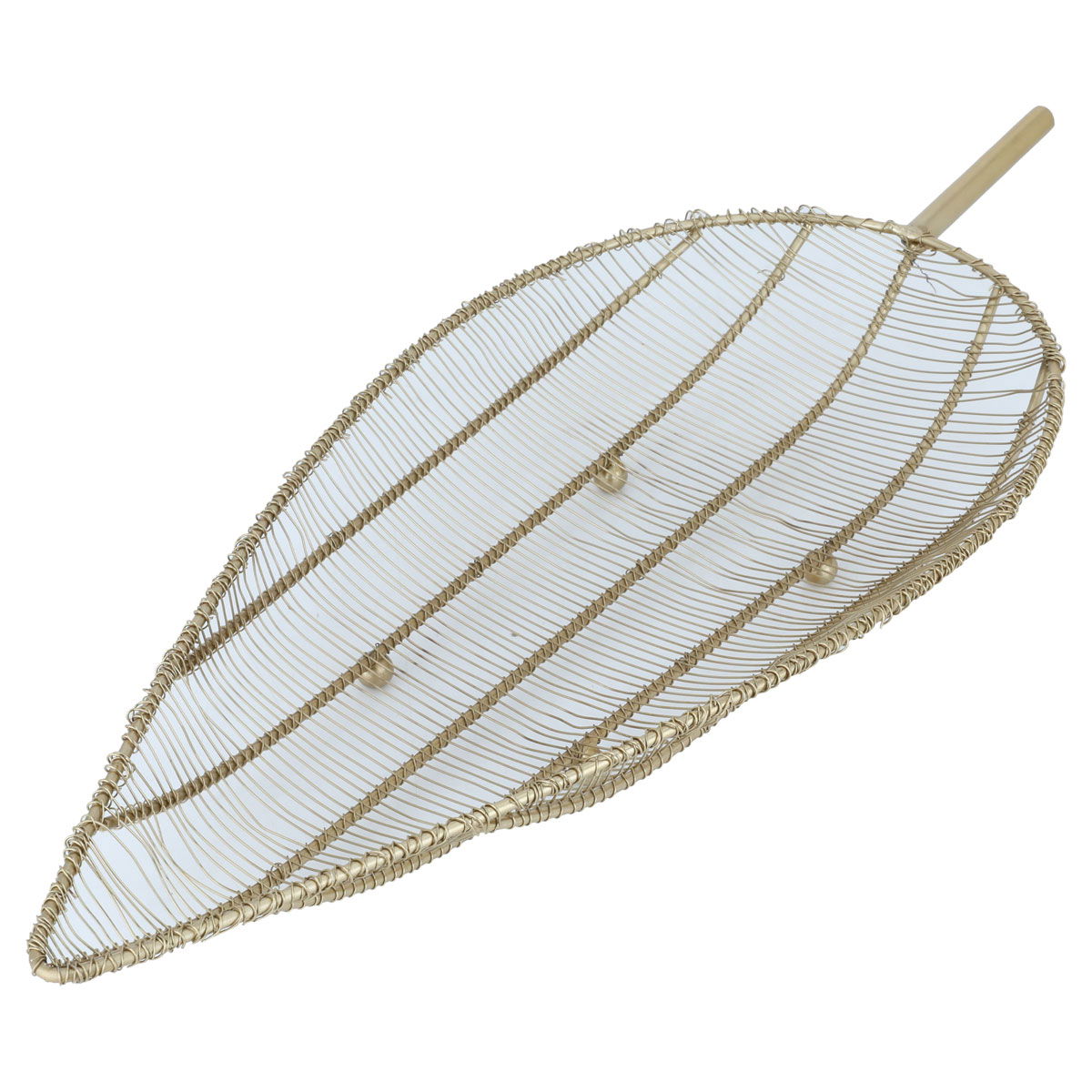 Al Saif Gallery Steel Serving Plate, 55 cm, leaf shape - gold product image 1