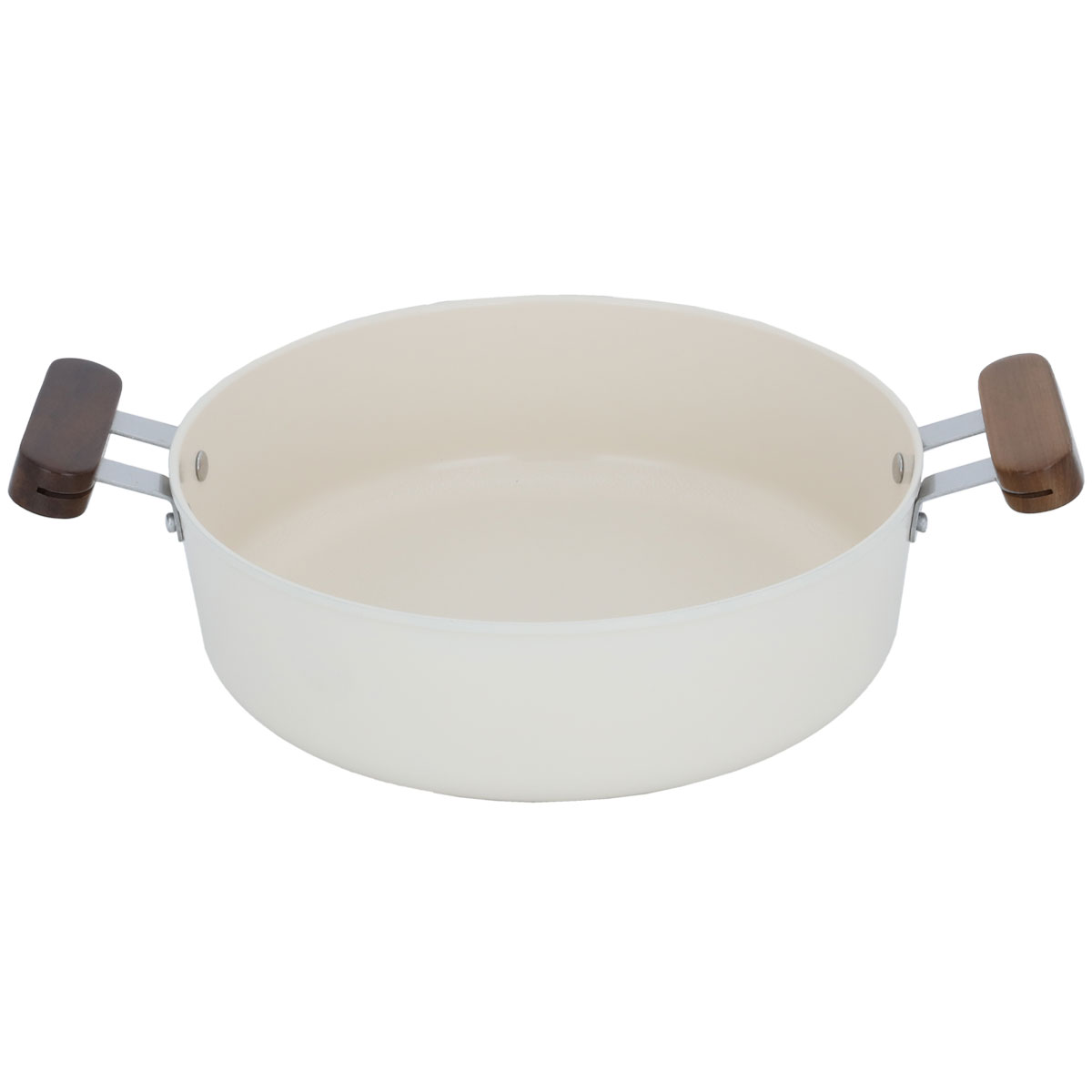 مقلاة سيراميك تورنادو، 26 سم، يد خشب - بيج product image 2