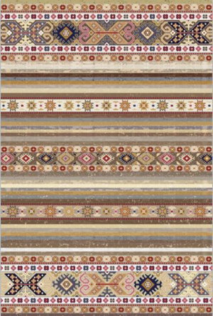 سجاده بشاير شكل مستطيل، 1×2 سم، صنع آلياً - بيج product image