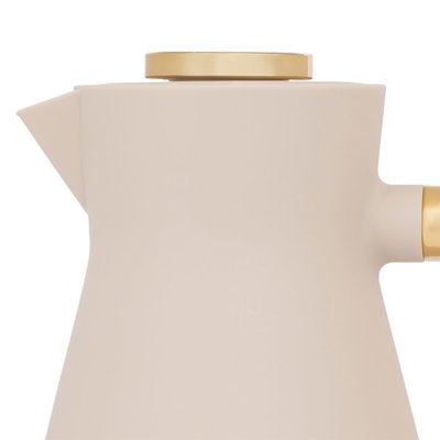 Everest Amada Thermos, 1 liter, golden handle, thermal glass inner shell, plastic outer shell - light brown product image 3