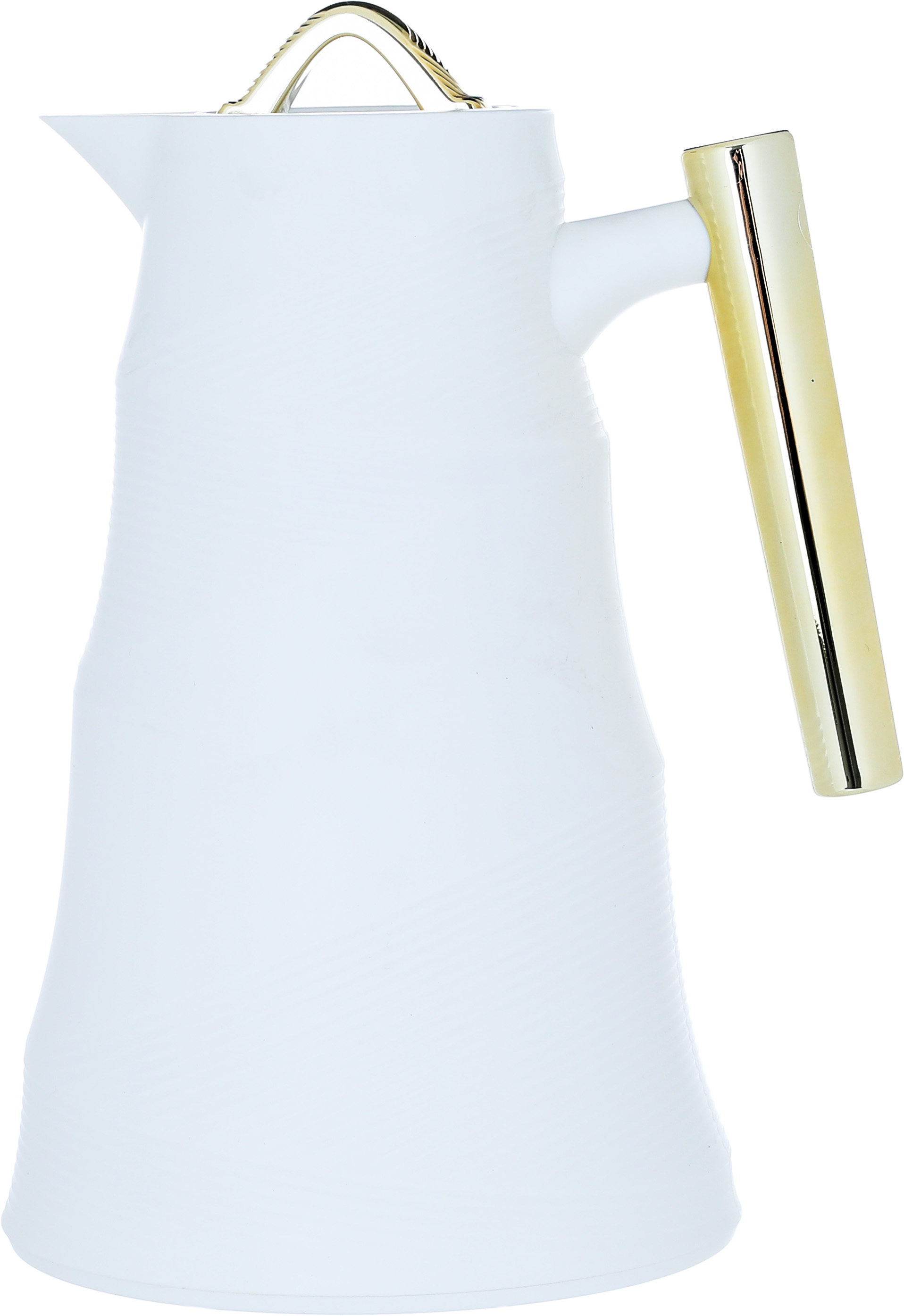 Bamboo Glory Thermos, 1 liter, glass inner container, plastic outer shell - white product image