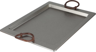 طقم صواني تقديم استيل الجهوري، 3 قطع - فضي product image 3