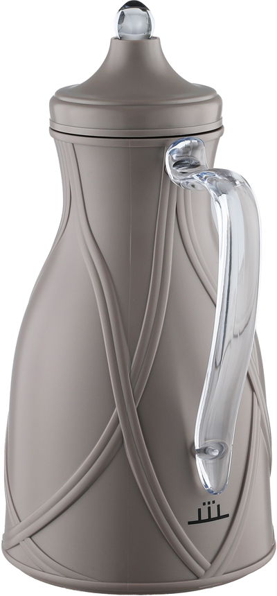 طقم ترامس طيف السيف غاليري، 0.7 / 1 لتر، 2 قطعة، خامة داخلية زجاج، يد شفاف، غطاء ضغاط - رمادي فاتح product image 7