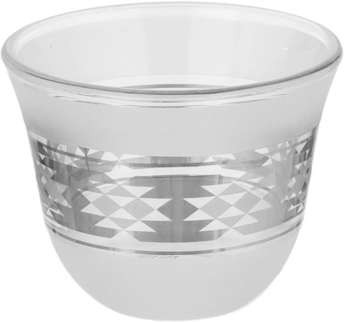طقم تقديم شاي وقهوة زجاج واستيل السيف غاليري، 18 قطعة - شفاف فضي product image 4