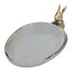 Al Saif Gallery steel serving plate, 17 x 12 x 3 cm, round - silver product image 2