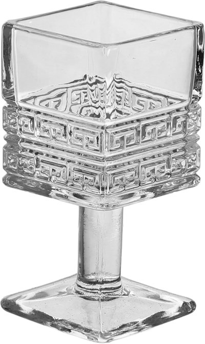 طقم كاسات تقديم زجاج السيف غاليري، 6 قطع، مربع، قاعدة - شفاف product image 2