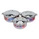طقم حافظات استيل السيف غاليري، 3 قطع - فضي product image 1