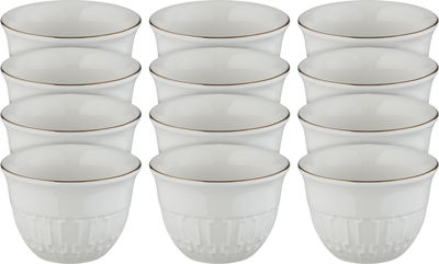طقم فناجين قهوة عربي السيف غاليري، بورسلان، 12 قطعة - أبيض product image 1